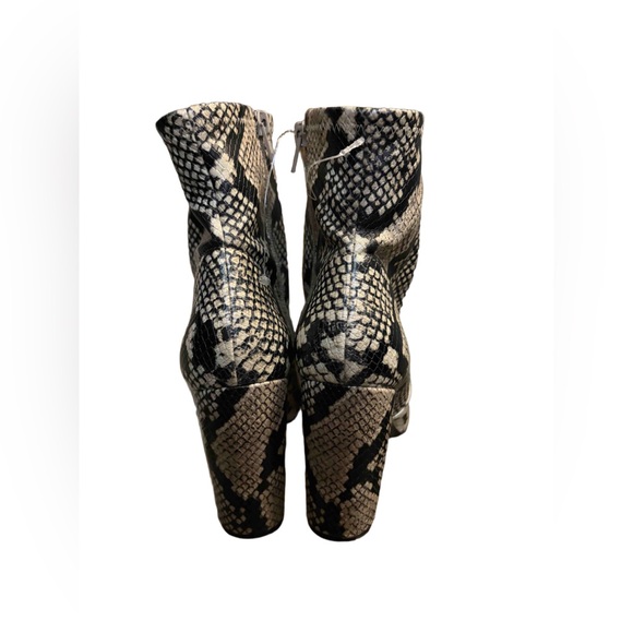 Aldo Black and Tan Snakeskin Heeled Boots - Picture 4 of 4